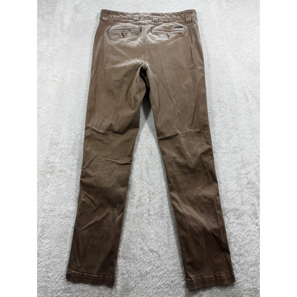Mountain Khakis Mens Slim Fit Stretch Chino Brown Pants 30x32 Meas: 30x30